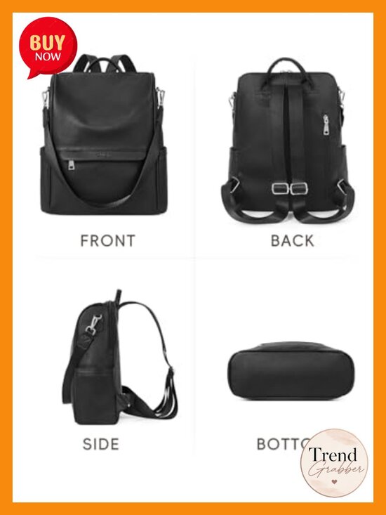 Women\'s PU Leather Anti-theft Convertible Backpack Purse with Laptop Compartment main image 5